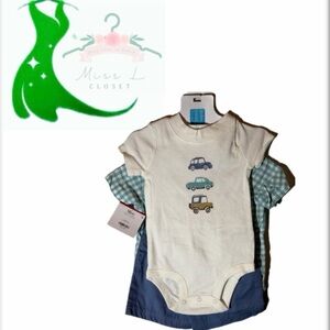 Carter's Blue Checkered Button Down Shirt